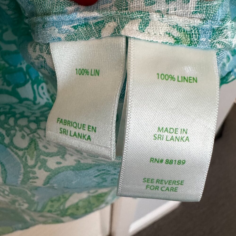 Lilly Pulitzer Linen Button Down - Small - image 2